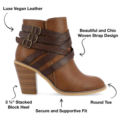 Journee Collection Women's Brown Ankle Boots | Journee Collection In Lebanon