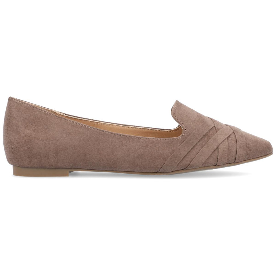 Journee Collection Women's Taupe Mindee Pointed Toe Flats | Journee Collection In Lebanon