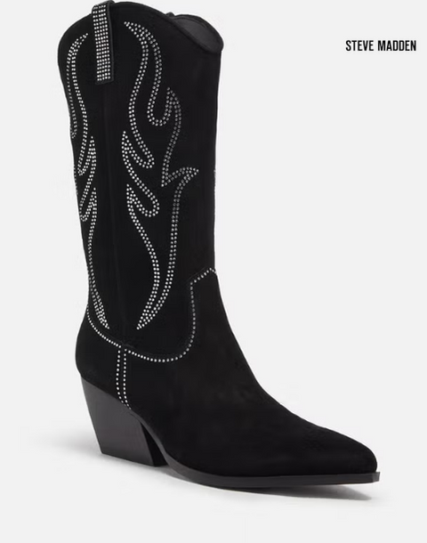 Steve Madden Women's Black Walkover Boots | Steve Madden in Lebanon