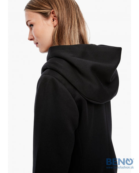 Q/S By S.Oliver Women's Black Hooded Coat | Q/S By S.Oliver In Lebanon