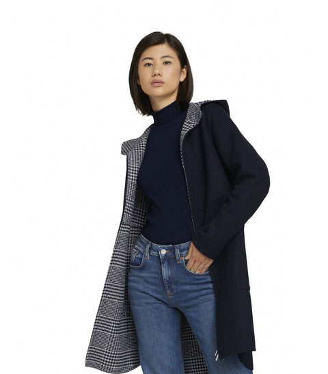 Tom Tailor Women's Navy Hooded Coat | Tom Tailor In Lebanon