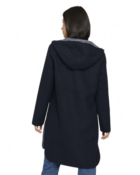 Tom Tailor Women's Navy Hooded Coat | Tom Tailor In Lebanon