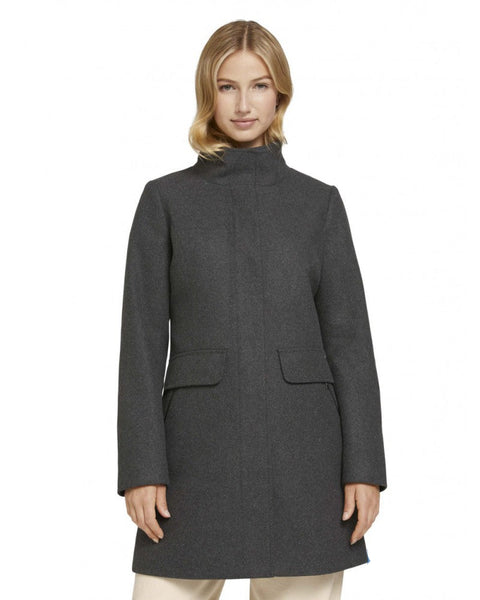 Tom Tailor Women's Dark Gray Regular Fit Coat |Tom Tailor In Lebanon