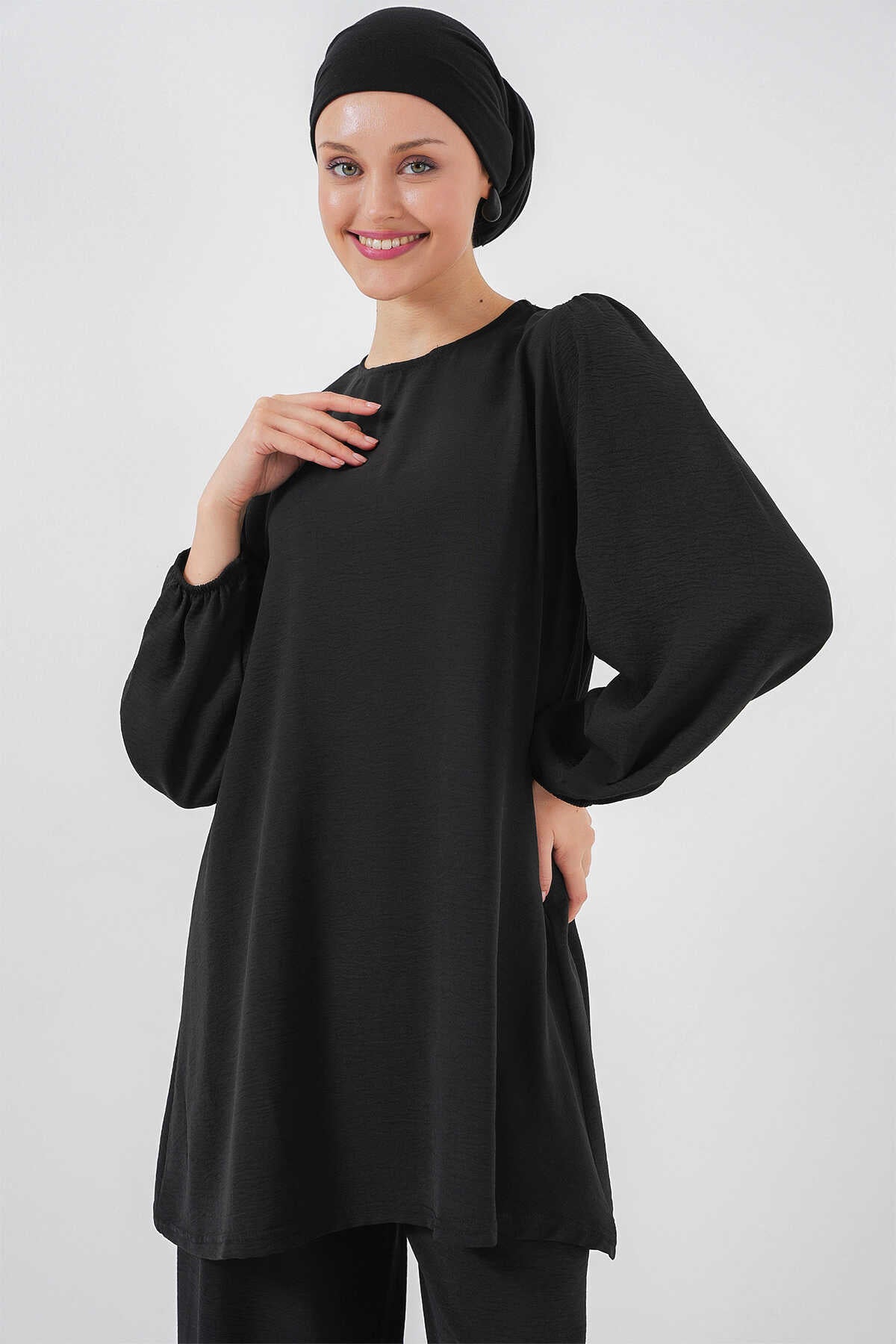 Big Dart Women's Black Ayrobin Tunic Set | Big Dart In Lebanon
