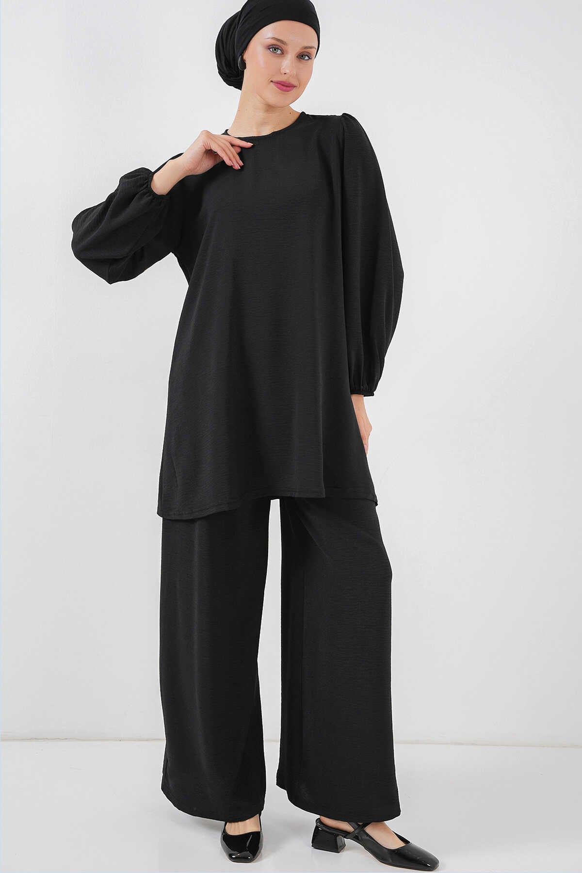 Big Dart Women's Black Ayrobin Tunic Set | Big Dart In Lebanon