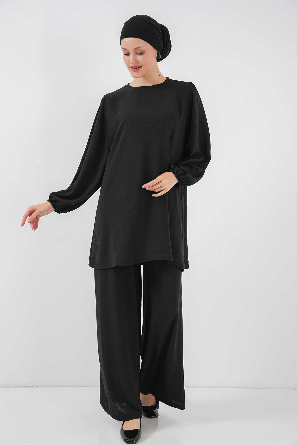Big Dart Women's Black Ayrobin Tunic Set | Big Dart In Lebanon