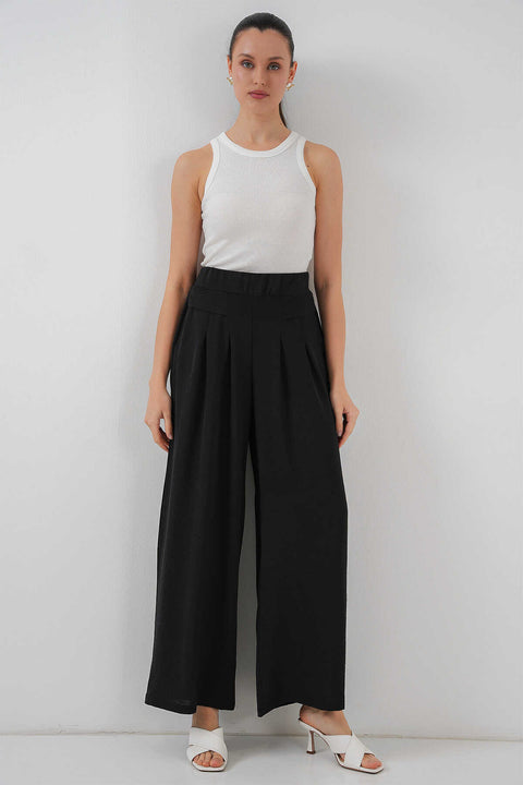 Big Dart Women's Wide Leg Pleated Trousers | Big Dart In Lebanon