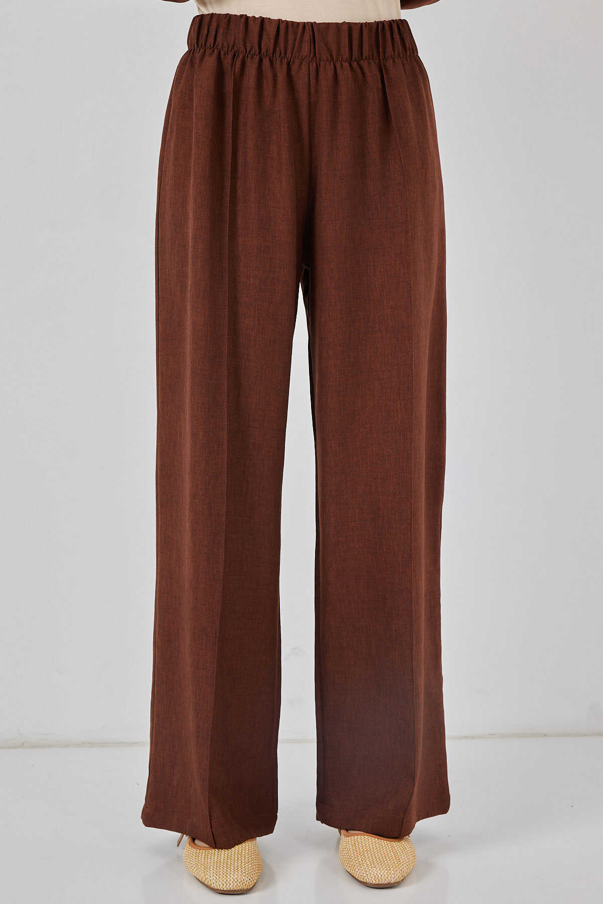 Big Dart Women's Brown Linen Kimono Two-Piece Set | Big Dart In Lebanon