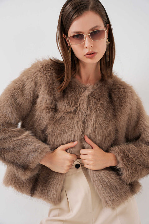 Big Dart Women's Tan Fur Coat | Big Dart In Lebanon