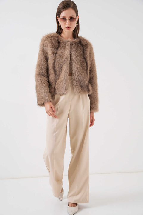 Big Dart Women's Tan Fur Coat | Big Dart In Lebanon