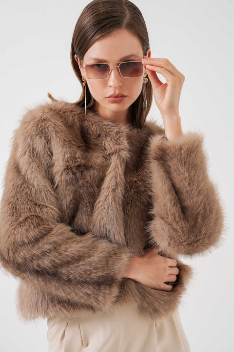 Big Dart Women's Tan Fur Coat | Big Dart In Lebanon