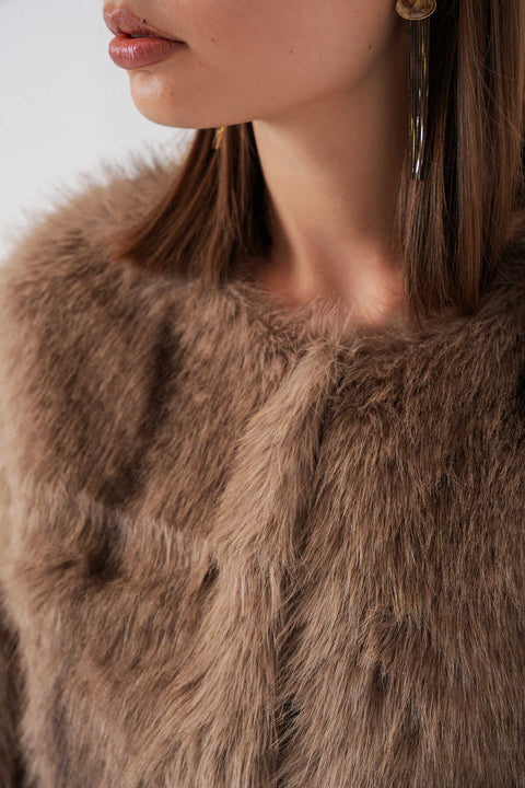 Big Dart Women's Tan Fur Coat | Big Dart In Lebanon