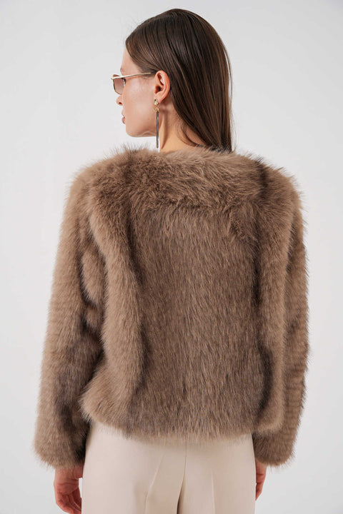 Big Dart Women's Tan Fur Coat | Big Dart In Lebanon