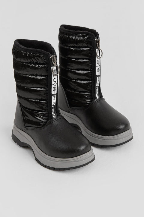 Tonny Black Girl's Black Thick Thermal Sole Snow Boot | Tonny Black in Lebanon