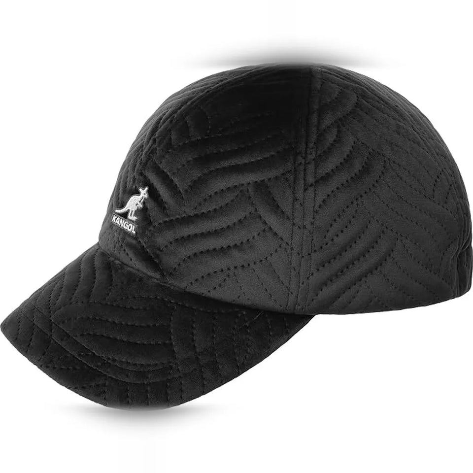 Kangol Women's Black Plush Wave Puff Cap