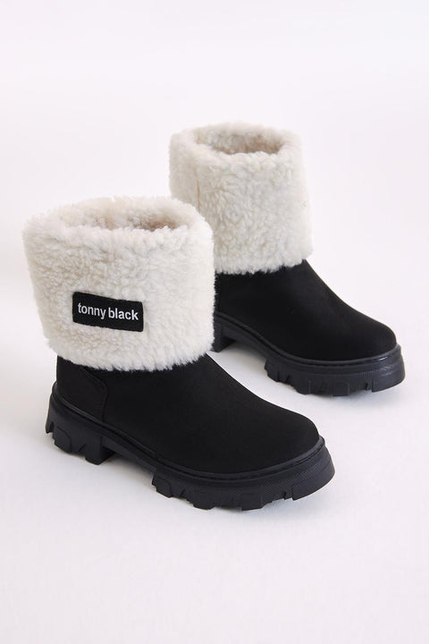 Tonny Black Girl's Black Suede Ankle Boot | Tonny Black In Lebanon
