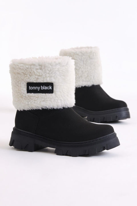 Tonny Black Girl's Black Suede Ankle Boot | Tonny Black In Lebanon