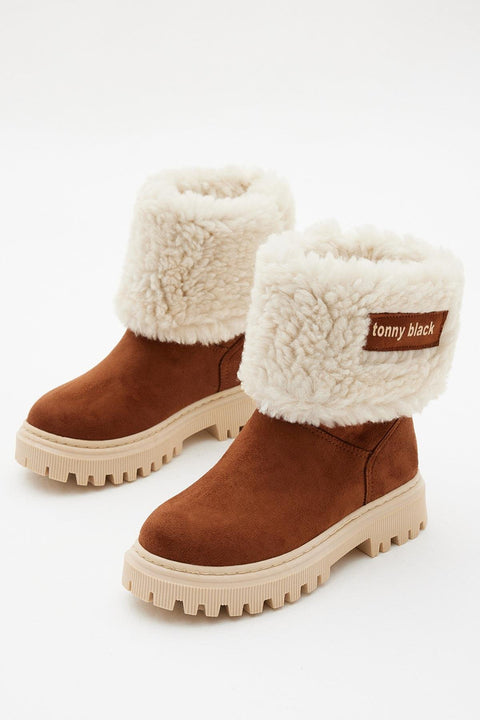Tonny Black Girl's Tan Suede Ankle Boot | Tonny Black In Lebanon