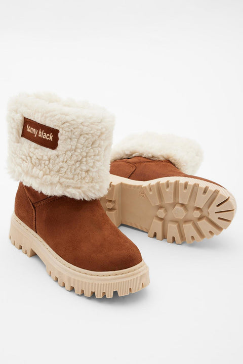Tonny Black Girl's Tan Suede Ankle Boot | Tonny Black In Lebanon