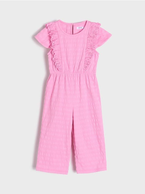 Sinsay Baby Girls’ Pink Ruffled Muslin Overall | Sinsay in Lebanon