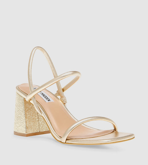Steve Madden Women's Gold KOSMO Open Toe Block Heeled Sandals | Steve Madden In Lebanon