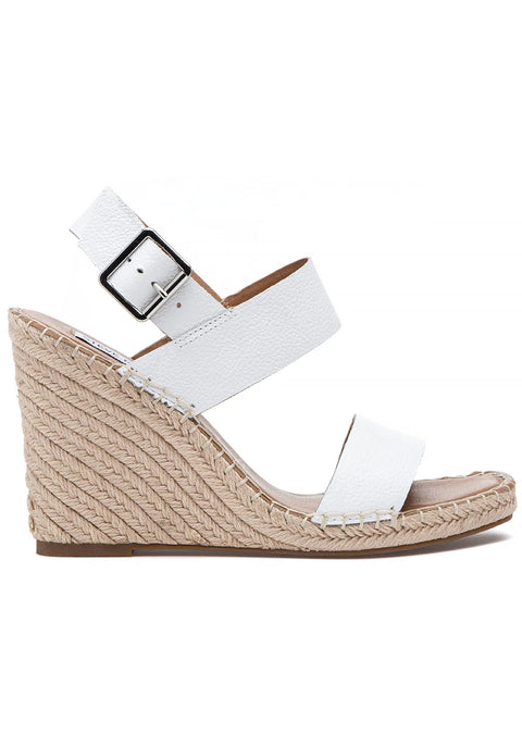 Steve Madden Women's White Leather Uri Sandals | Steve Madden In Lebanon