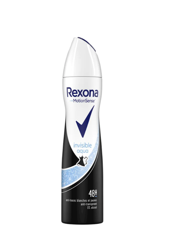 Rexona Déodorant spray invisible aqua 72h anti-traces anti-transpirant