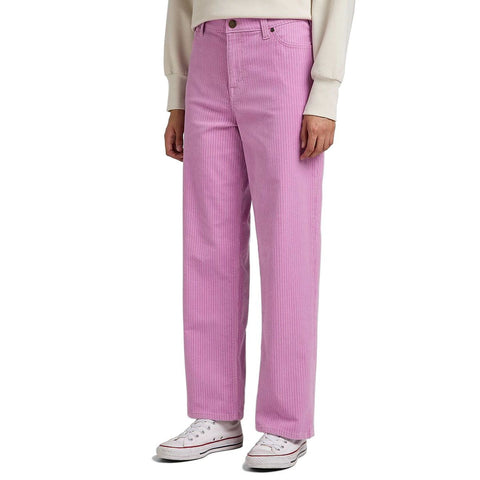 Lee Women's Pink Velvet High Rise Wide Leg Pant |Lee In Lebanon