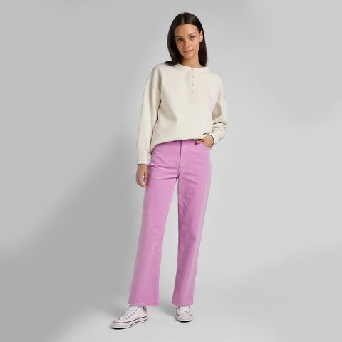 Lee Women's Pink Velvet High Rise Wide Leg Pant |Lee In Lebanon
