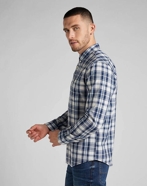 Lee Men's Navy Button Down Regular Shirt | Lee In Lebanon
