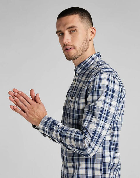 Lee Men's Navy Button Down Regular Shirt | Lee In Lebanon