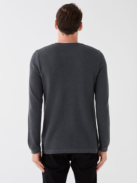 Manguun Men's Dark Grey Crew Neck Sweater | Manguun In Lebanon