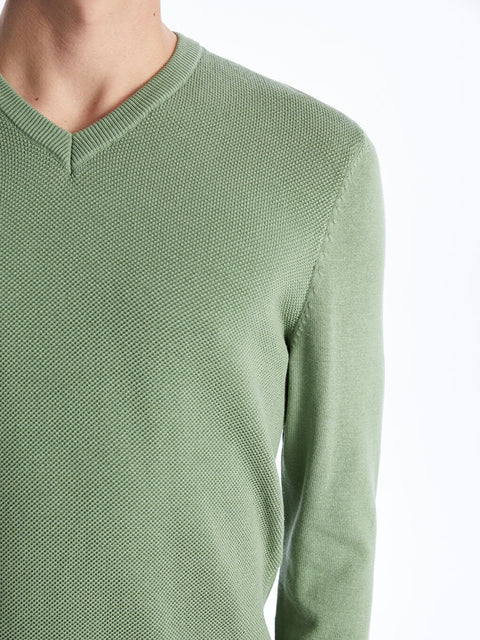 Jack & Jones Men's Olive Green V Neck Sweater | Jack & Jones In Lebanon