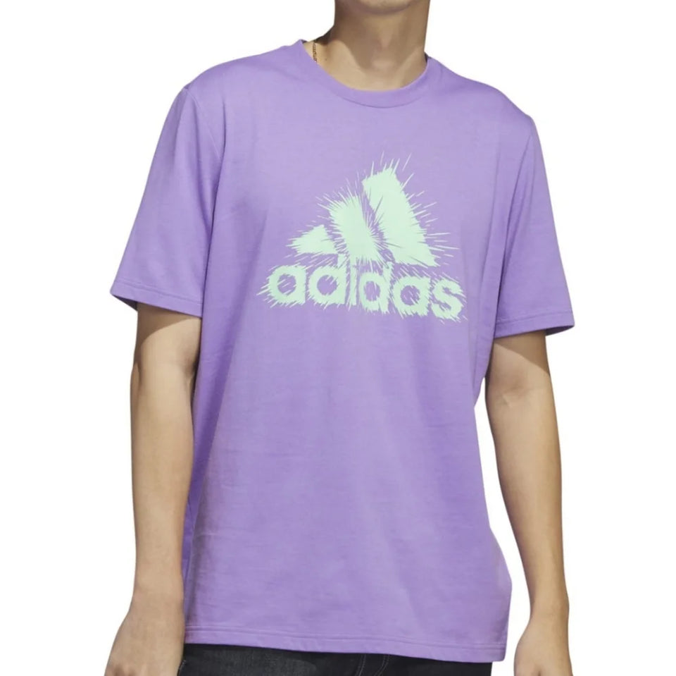 Adidas Men's Purple Short-Sleeve Crewneck T-Shirt | Adidas In Lebanon