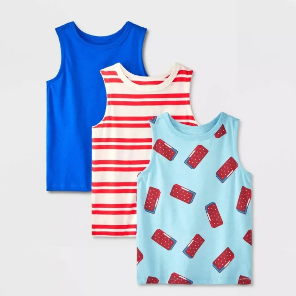 Cat & Jack Boys' Multicolor 3-Pack Sleeveless Tank Top Set| Cat & Jack in Lebanon