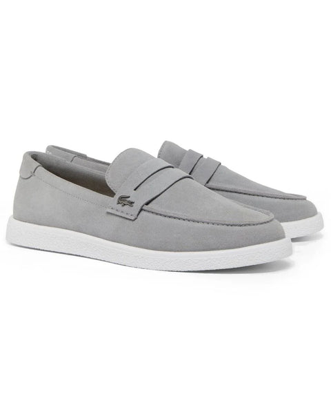 Lacoste Men's Light Gray Suede Cochet Casual Slip-On Loafers | Lacoste in Lebanon