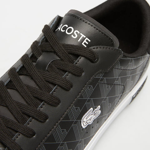 Lacoste Men's Black & White Powercourt 124 1 SMA Sneaker | Lacoste In Lebanon