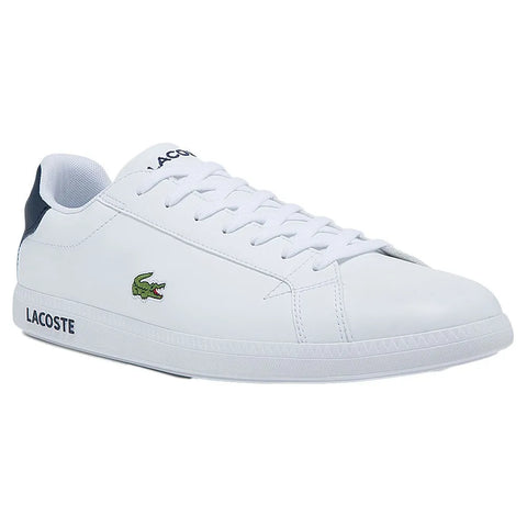 Lacoste Men's White & Black Leather Graduate Sneakers | Lacoste In Lebanon
