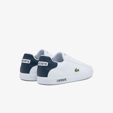 Lacoste Men's White & Black Leather Graduate Sneakers | Lacoste In Lebanon