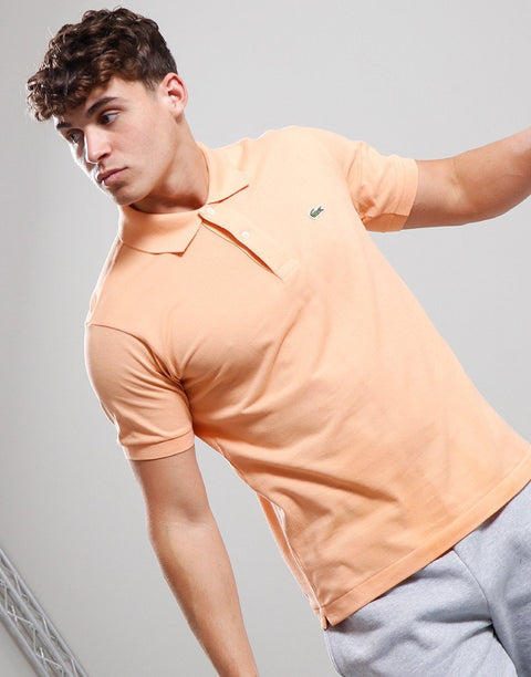 Lacoste Men's Light Orange Classic Fit Knitted Polo Shirt | Lacoste In Lebanon