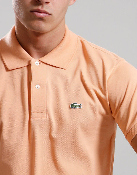 Lacoste Men's Light Orange Classic Fit Knitted Polo Shirt | Lacoste In Lebanon