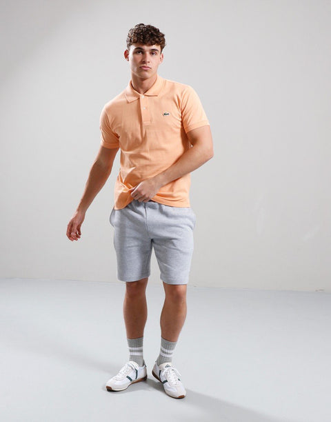 Lacoste Men's Light Orange Classic Fit Knitted Polo Shirt | Lacoste In Lebanon
