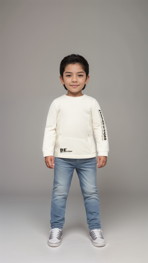 S.Oliver  Boy's Off White Long Sleeve Blouse |S.oliver In Lebanon