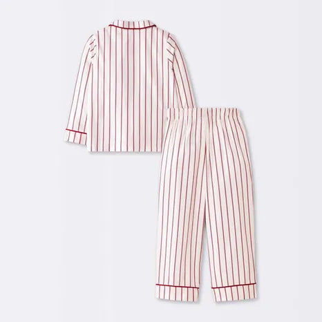 Cloud Island Girl's Off White & Red 2pc Striped Pajama Set | Cloud Island In Lebanon