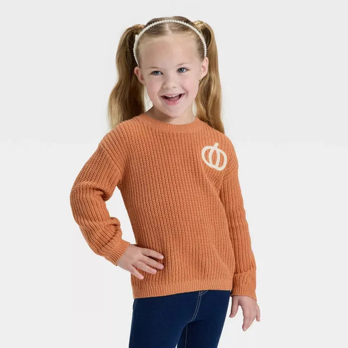 Cat & Jack Baby Girl's OrangeHalloween Pumpkin Sweater|Cat & Jack in Lebanon