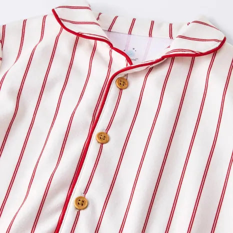 Cloud Island Girl's Off White & Red 2pc Striped Pajama Set | Cloud Island In Lebanon
