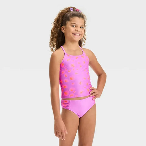 Cat & Jack Girl's Purple 2pc Leopard Spot Tankini Set | Cat & Jack in Lebanon