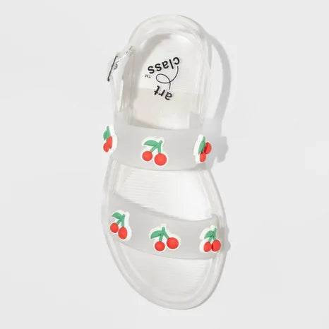 Art Class Girl's Clear Cherry Printed Saniah Jelly Sandals | Art Class In Lebanon