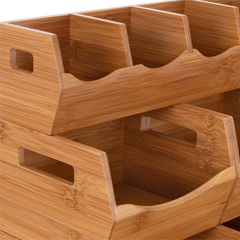 Seville Classics Bamboo Stackable Bin Organizer 4-piece|Seville Classics In Lebanon