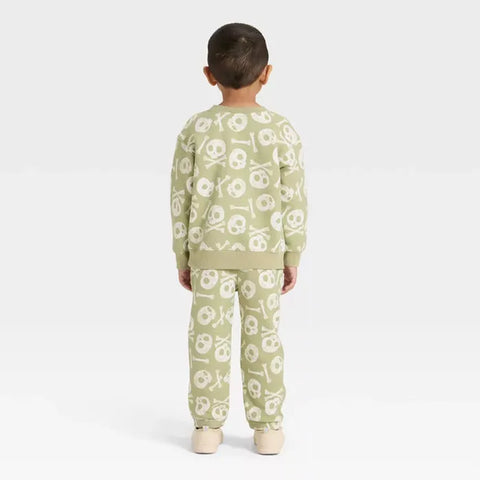 Cat & Jack Boy's Olive Green Halloween Fleece Sweatshirt & Pants Set | Cat & Jack In Lebanon